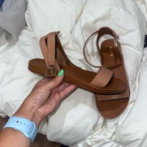 Aldo Women's Brown Strap Sandals
